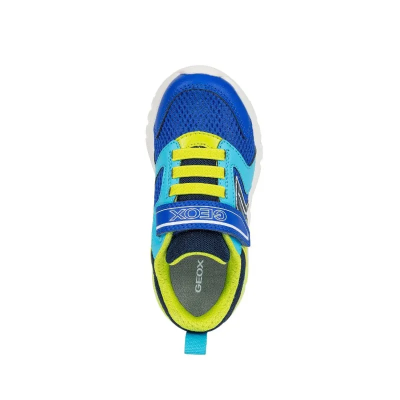 Geox Junior Green Ciberdron Boys Shoes With Lights J45LBC