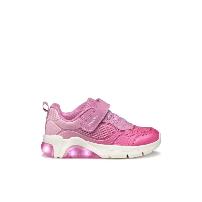 Geox Junior Pink Fadinlight Girl Shoes With Lights J46M4C