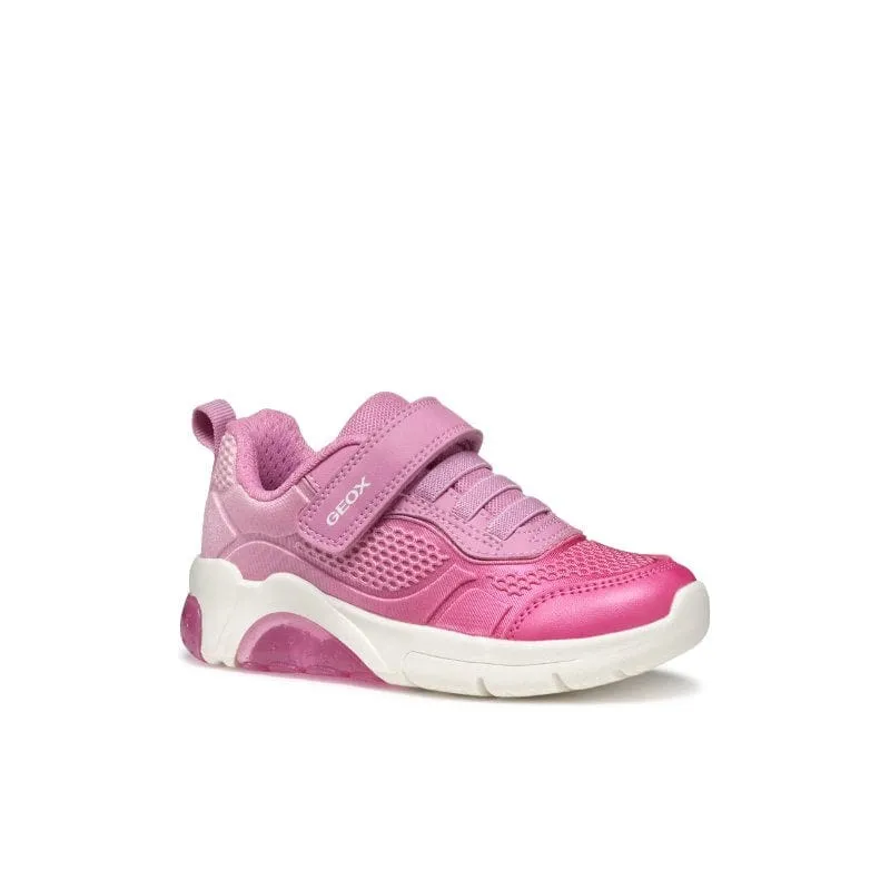 Geox Junior Pink Fadinlight Girl Shoes With Lights J46M4C