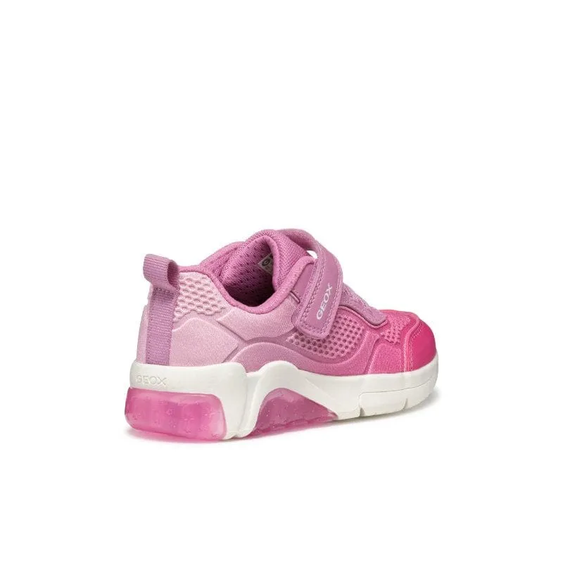 Geox Junior Pink Fadinlight Girl Shoes With Lights J46M4C