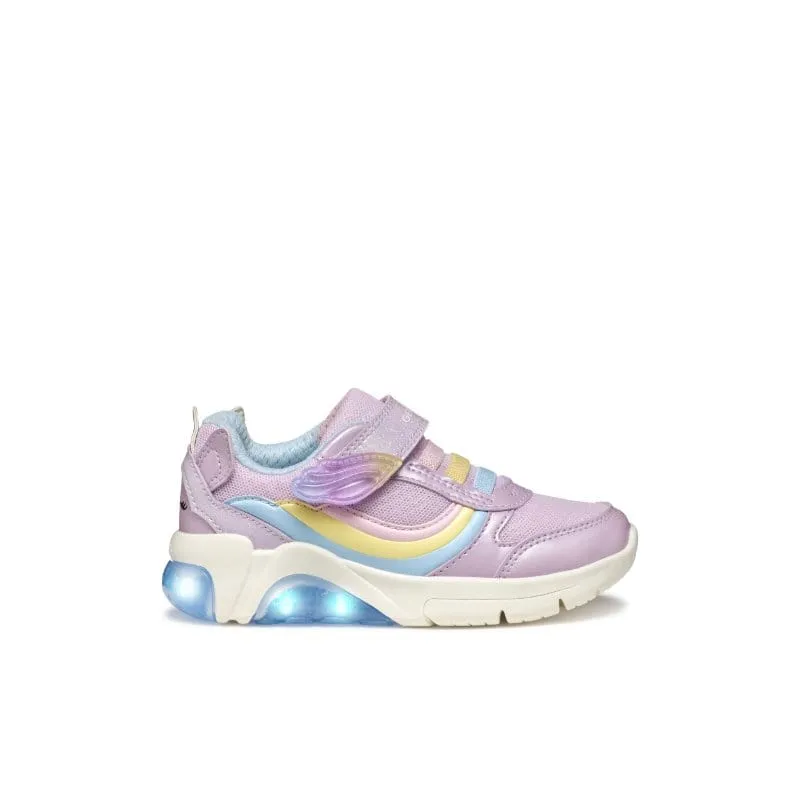 Geox Junior Purple Fadinlight Girl Shoes With Lights J55M4A