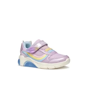 Geox Junior Purple Fadinlight Girl Shoes With Lights J55M4A