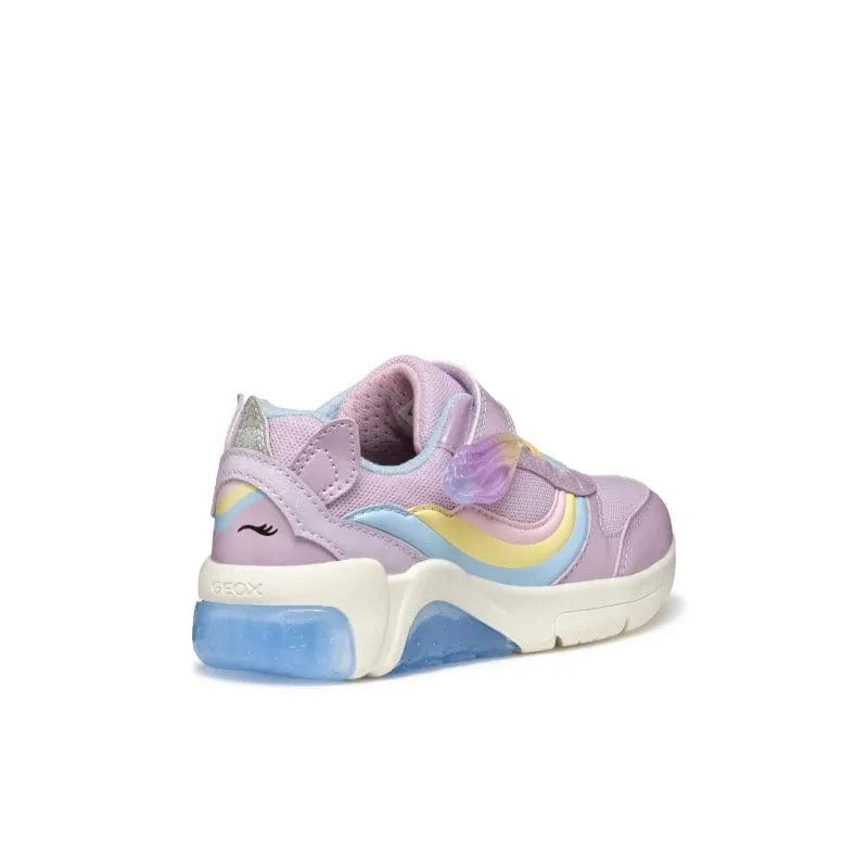 Geox Junior Purple Fadinlight Girl Shoes With Lights J55M4A