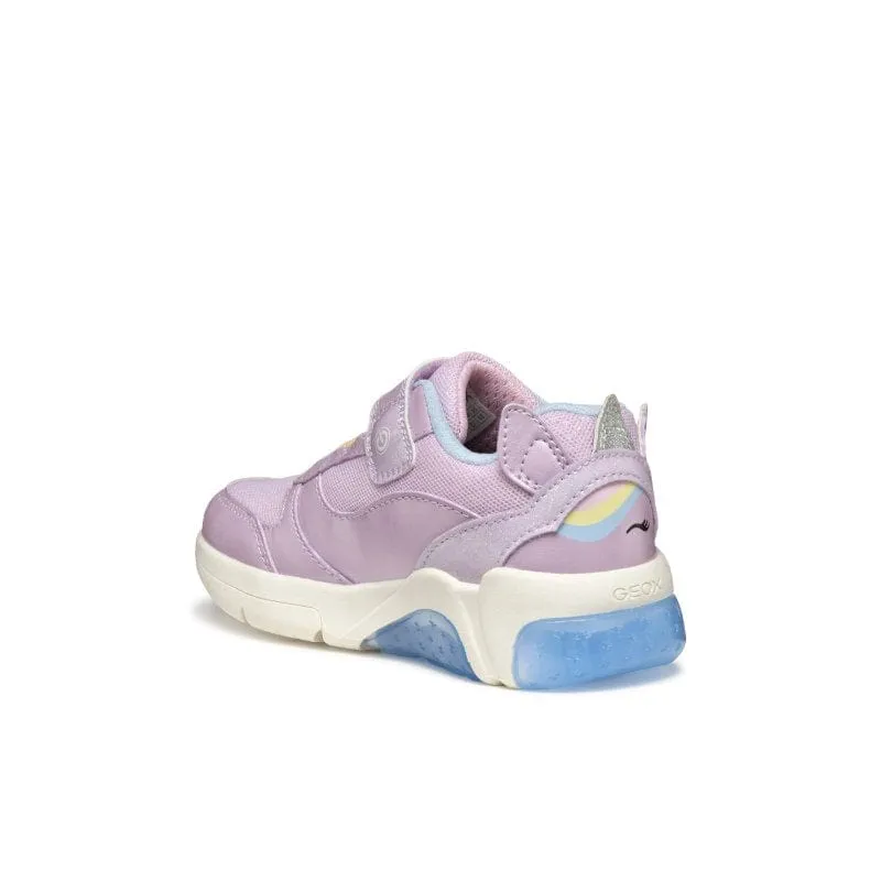 Geox Junior Purple Fadinlight Girl Shoes With Lights J55M4A