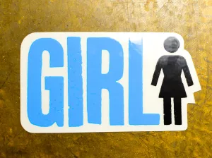 Girl Bold Sticker - Multi