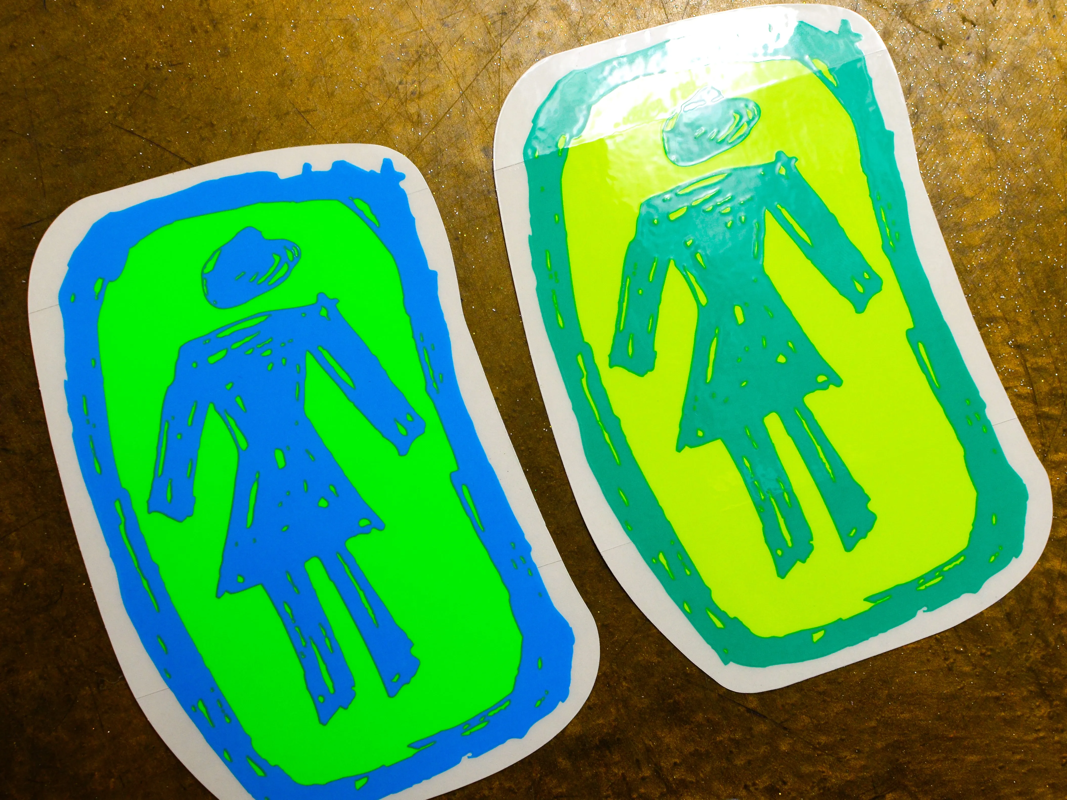 Girl Sketchy OG Logo Large Sticker - Multi