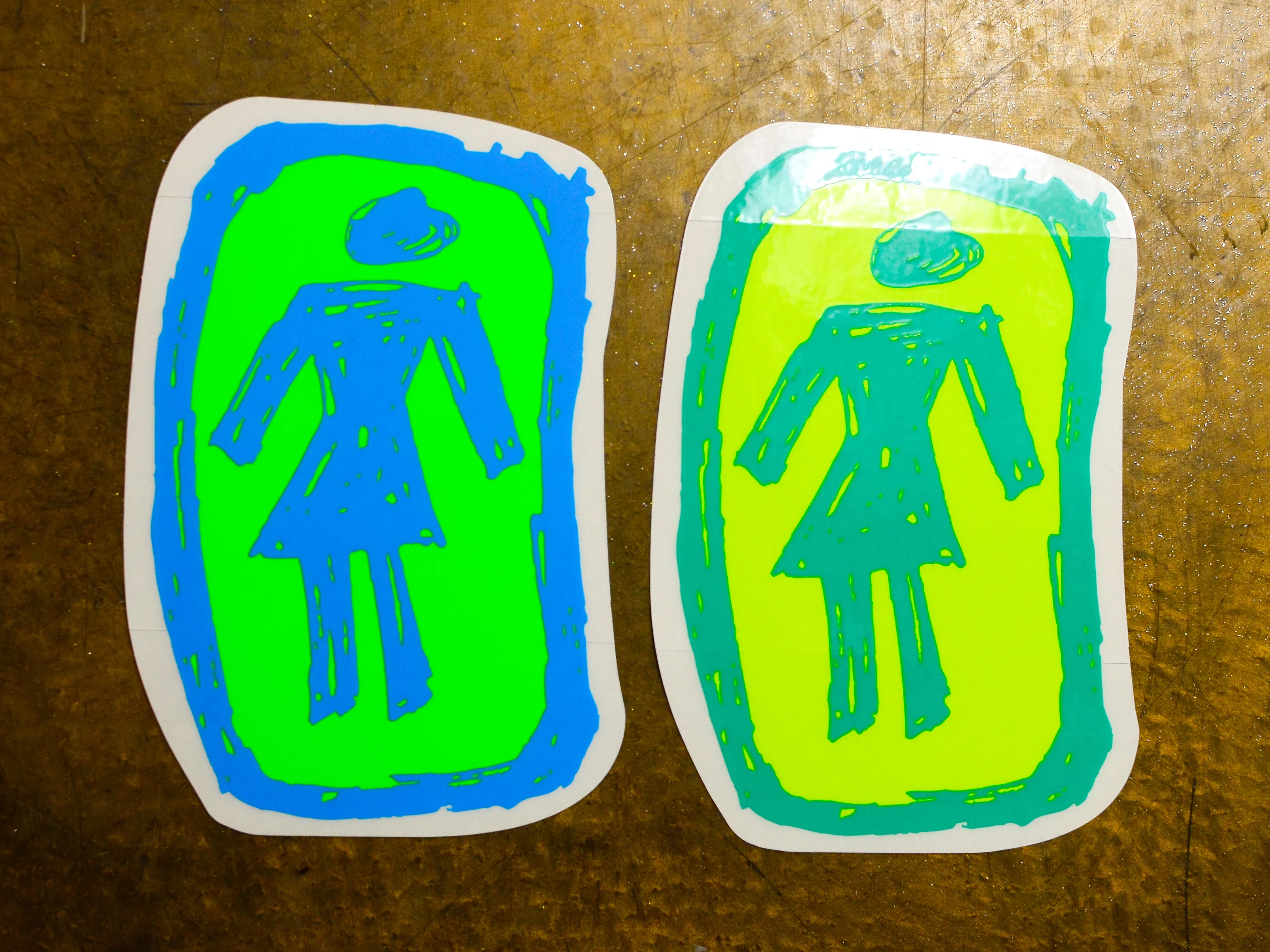 Girl Sketchy OG Logo Large Sticker - Multi