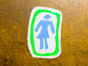 Girl Sketchy OG Logo Med Sticker - Multi