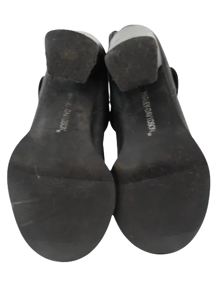 Harley Davidson High Heel Black Leather Knee High Shoes Size 7M (SKU 000278-4)