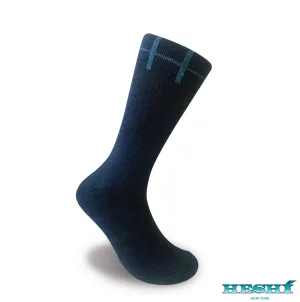 Heshí Basic Crew Sock - Heather Blue