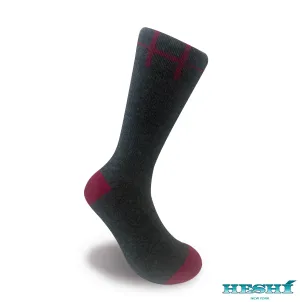 Heshí Heel/Toe Sock - Charcoal / Red