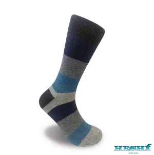 Heshí Rugby Five Sock - Heather Grey / Heather Blue