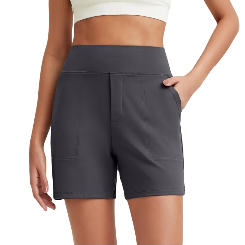High Waisted Bermuda Shorts – Stretch Fit and Multi-Purpose Design