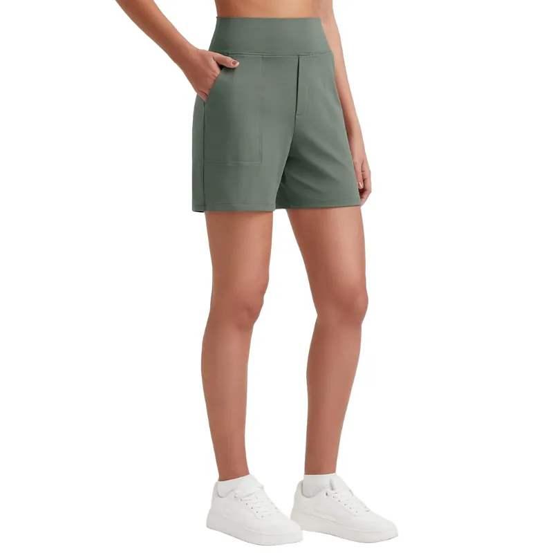High Waisted Bermuda Shorts – Stretch Fit and Multi-Purpose Design