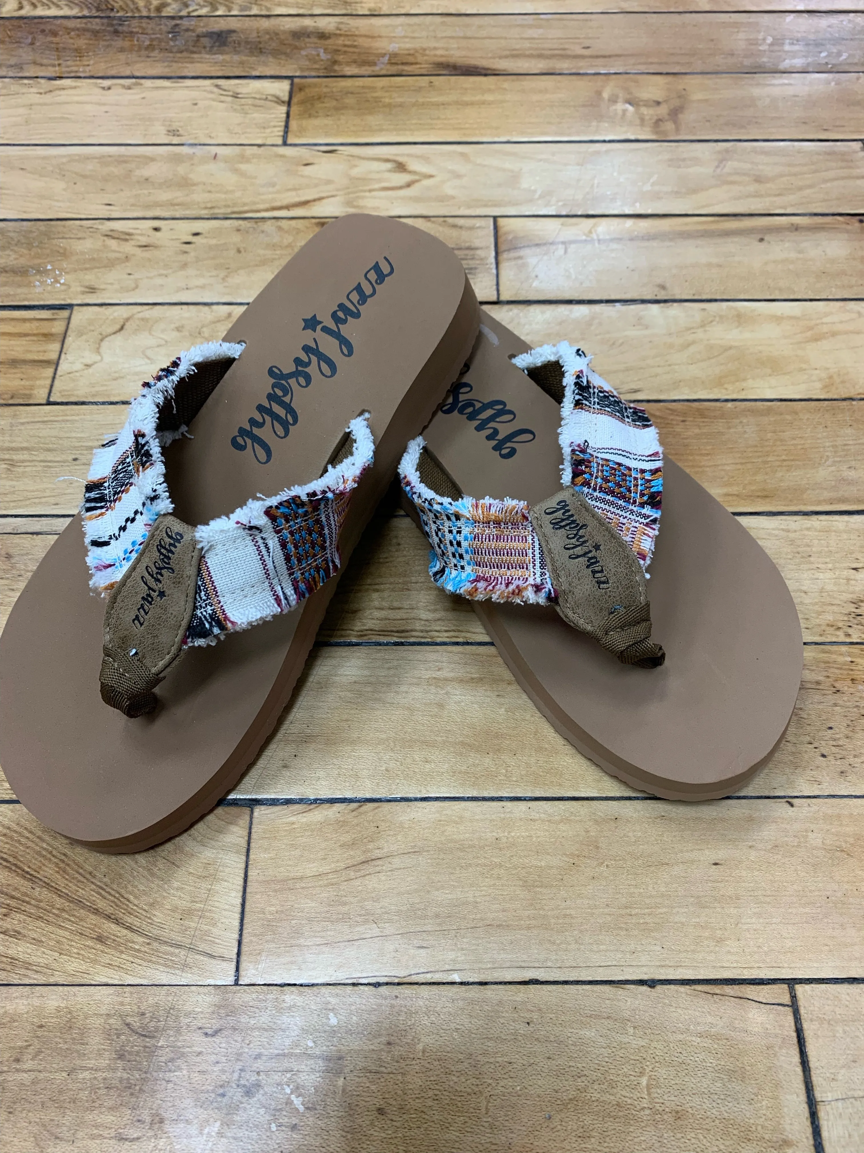 Jazzy Flip Flops - Cream Multi