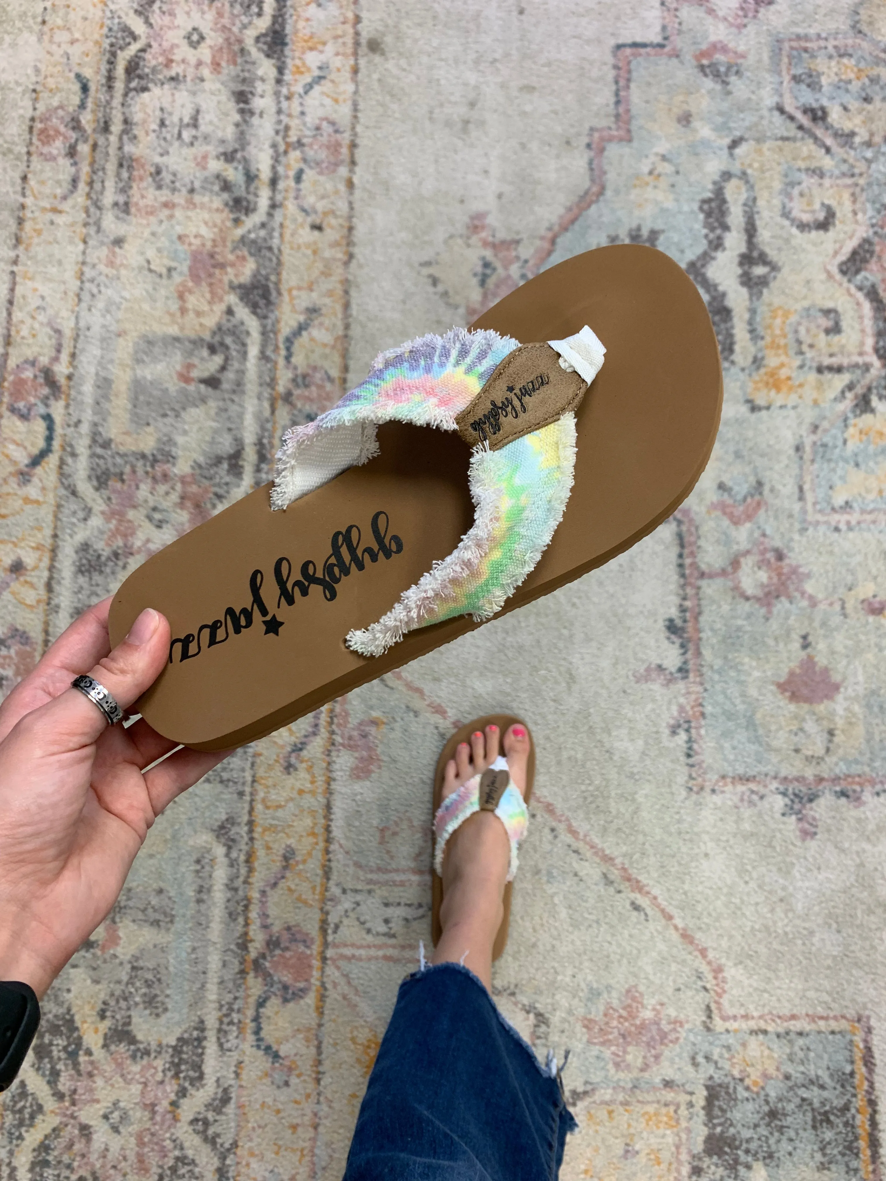 Jazzy Flip Flops - Tie Dye
