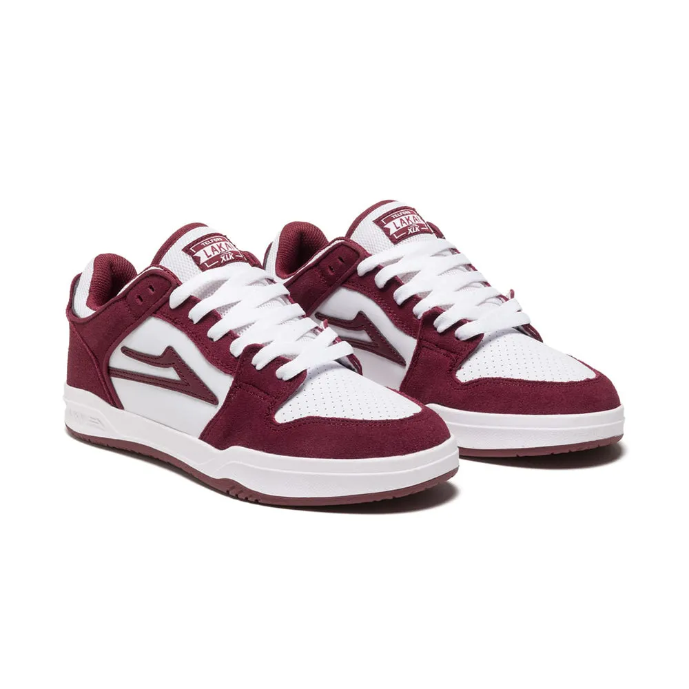 LAKAI TELFORD LOW // BURGUNDY/WHITE SUEDE