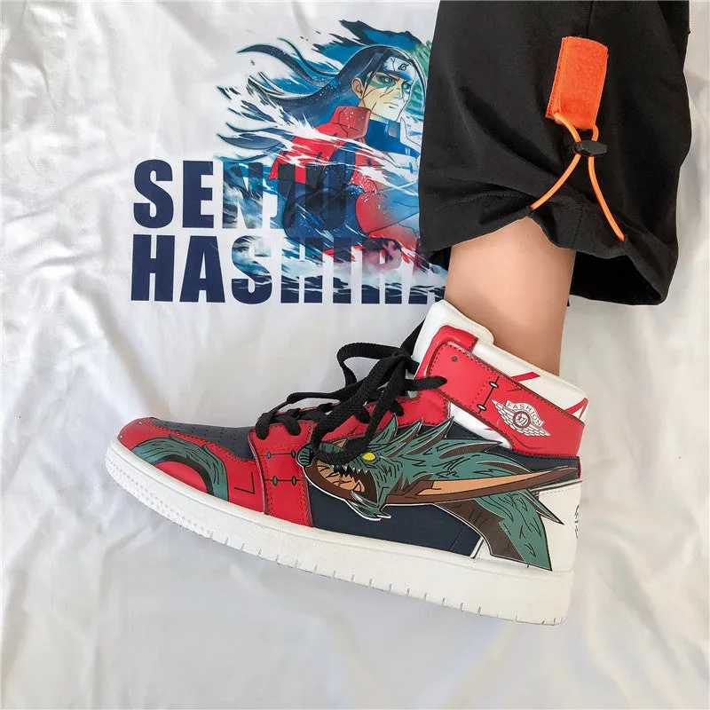 Limited Graffiti Dragon Sports High Top Street Sneakers
