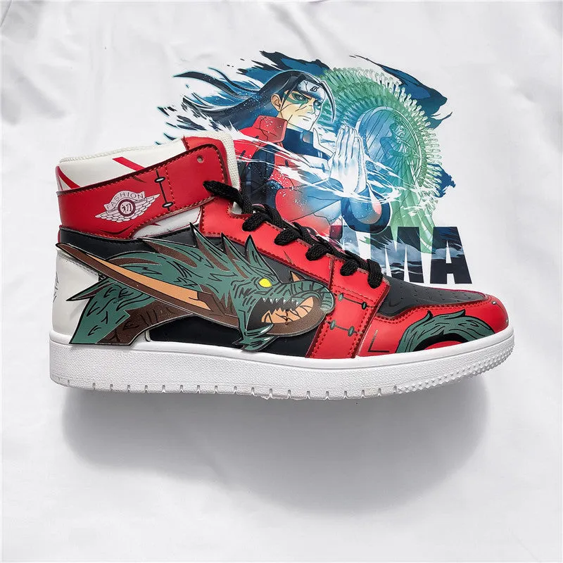 Limited Graffiti Dragon Sports High Top Street Sneakers