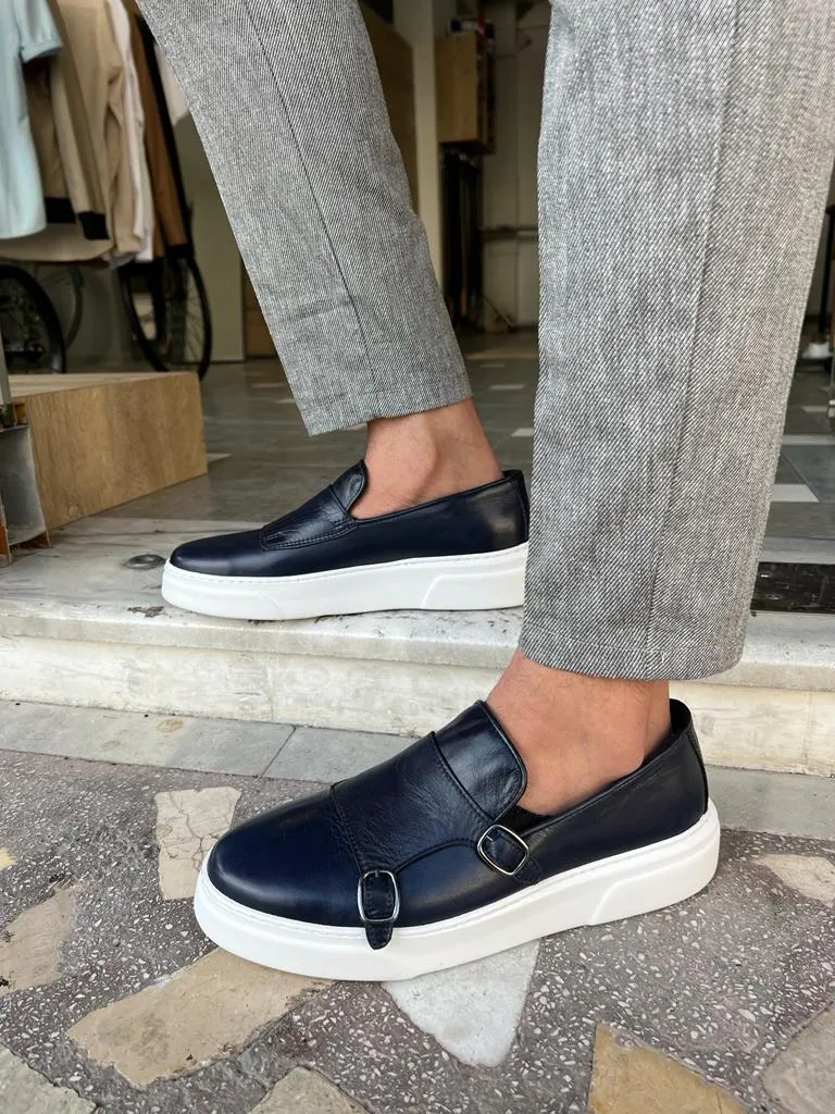 Lyon Navy Blue Casual Shoes