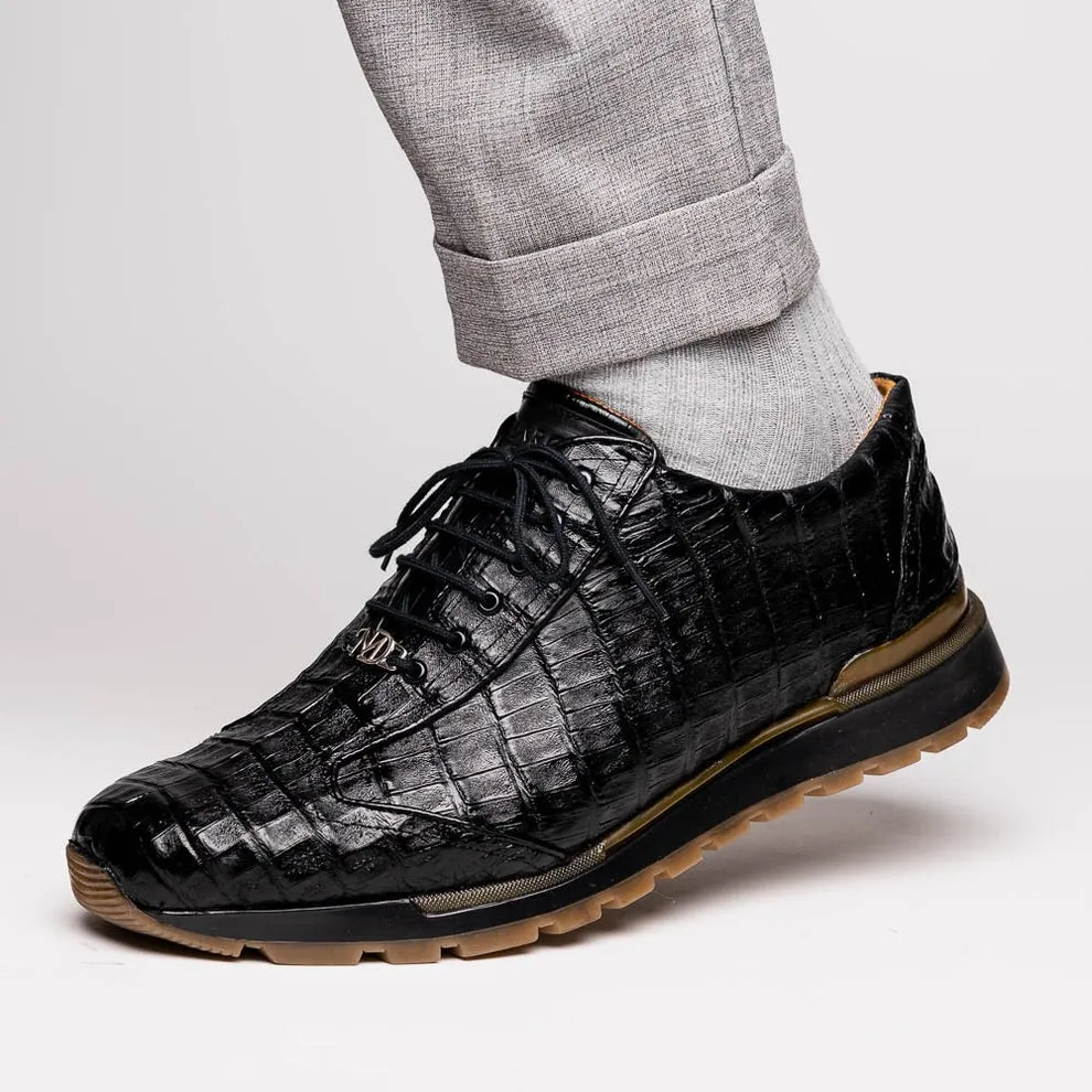 Marco Di Milano Alonzo Men's Shoes Genuine Caiman Crocodile Casual Sneakers (MDM1165)