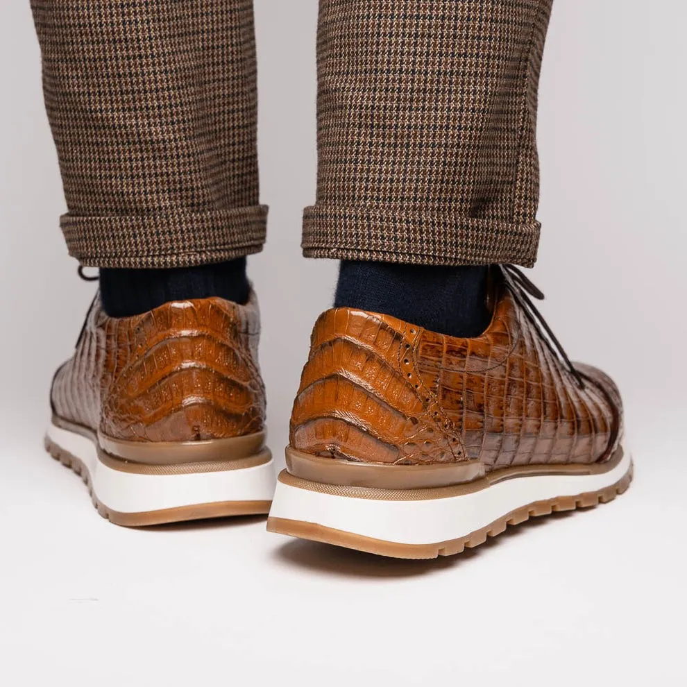 Marco Di Milano Alonzo Men's Shoes Genuine Caiman Crocodile Casual Sneakers (MDM1165)