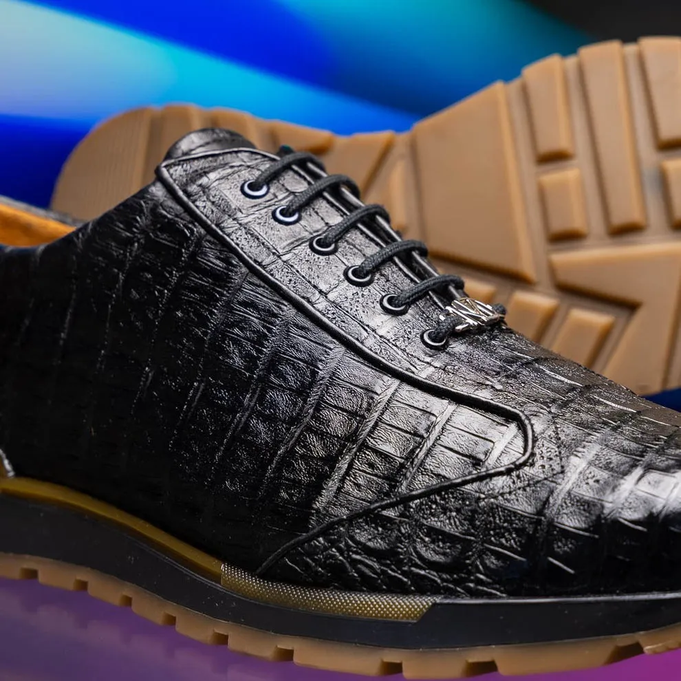 Marco Di Milano Alonzo Men's Shoes Genuine Caiman Crocodile Casual Sneakers (MDM1165)