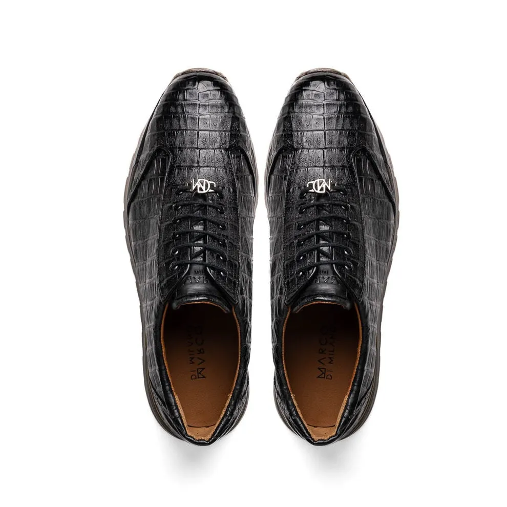 Marco Di Milano Alonzo Men's Shoes Genuine Caiman Crocodile Casual Sneakers (MDM1165)