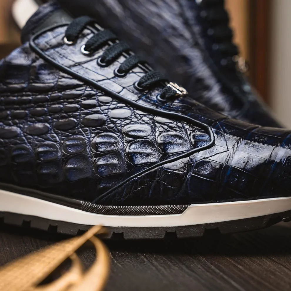Marco Di Milano Alonzo Men's Shoes Genuine Caiman Crocodile Casual Sneakers (MDM1165)