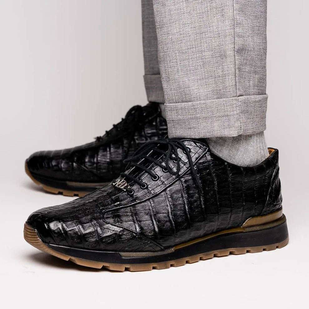 Marco Di Milano Alonzo Men's Shoes Genuine Caiman Crocodile Casual Sneakers (MDM1165)