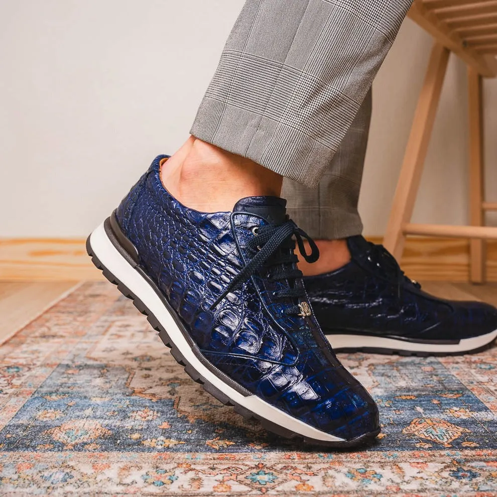 Marco Di Milano Alonzo Men's Shoes Genuine Caiman Crocodile Casual Sneakers (MDM1165)