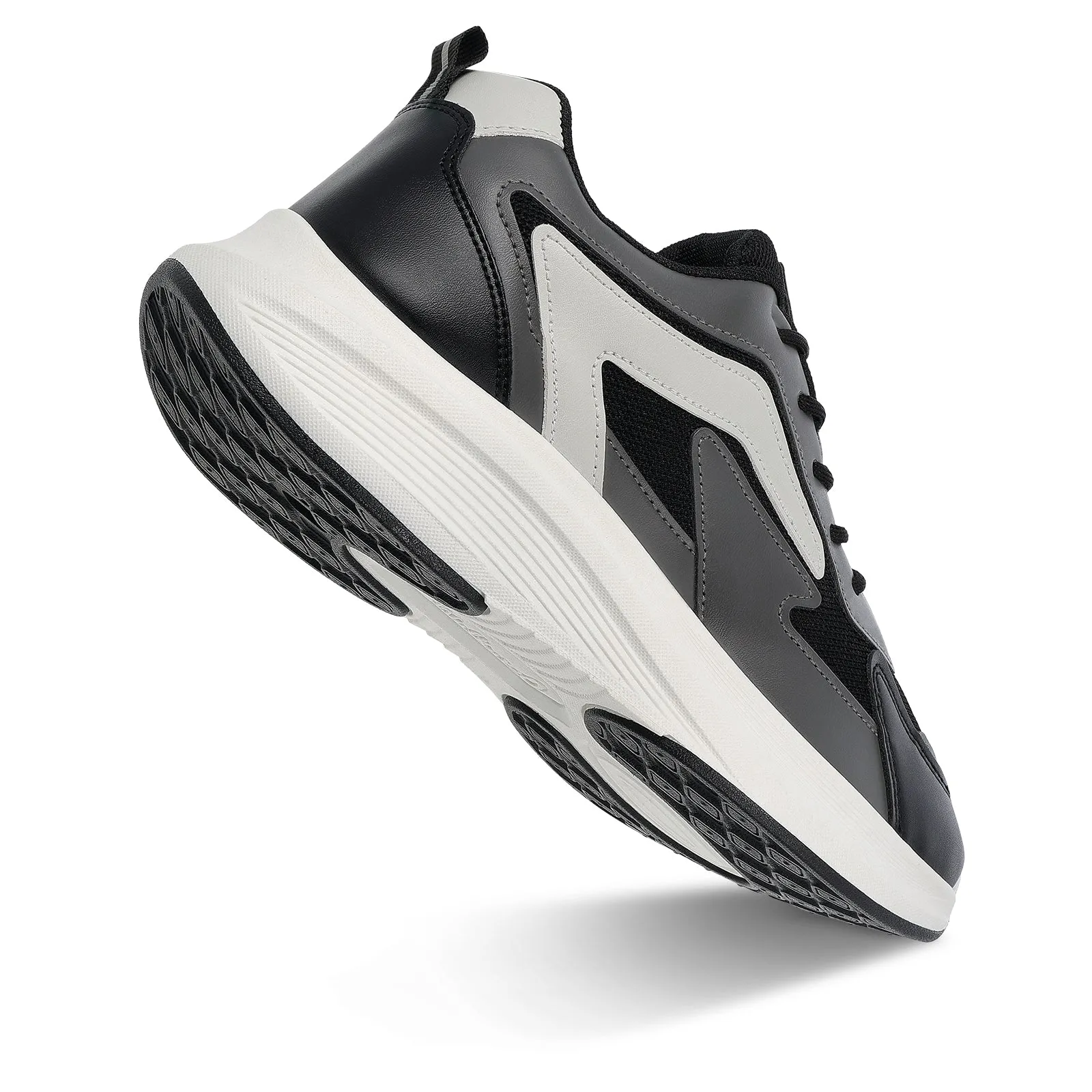 Men's Lace-up Walking Shoe - WS9129 Black Grey