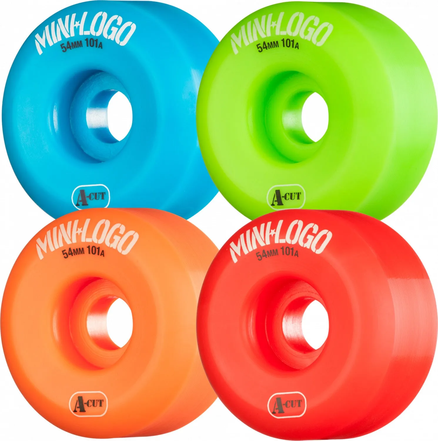 Mini Logo Wheels A-Cut 54mm 101a - Multi (Set of 4)