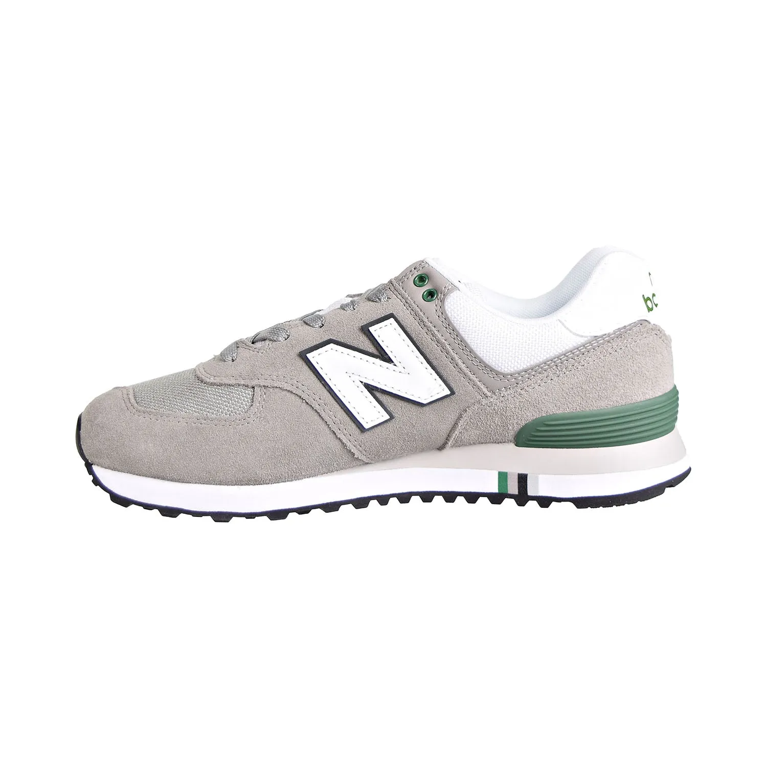 New Balance 574 Men's Shoes Grey/White/Dark Green