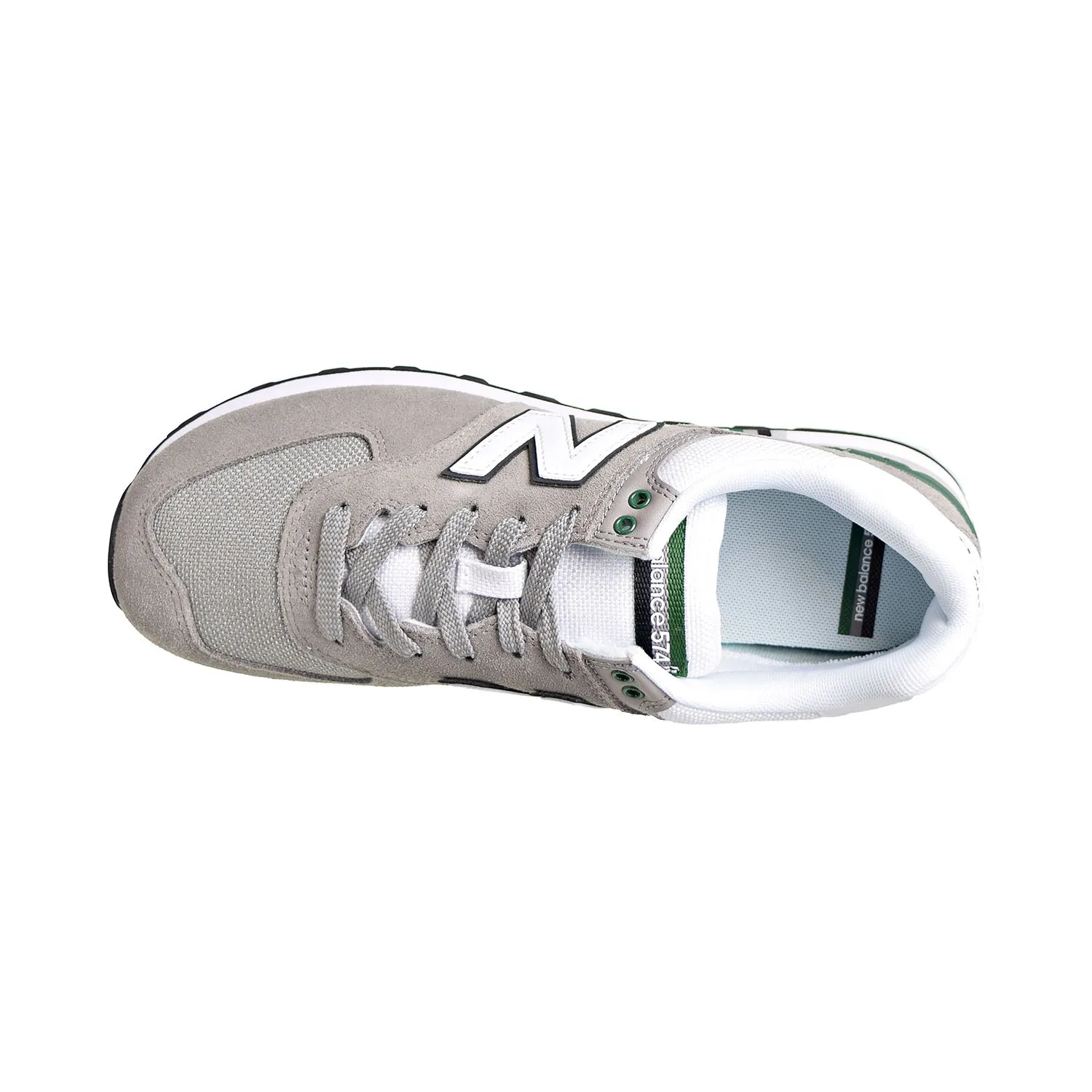 New Balance 574 Men's Shoes Grey/White/Dark Green