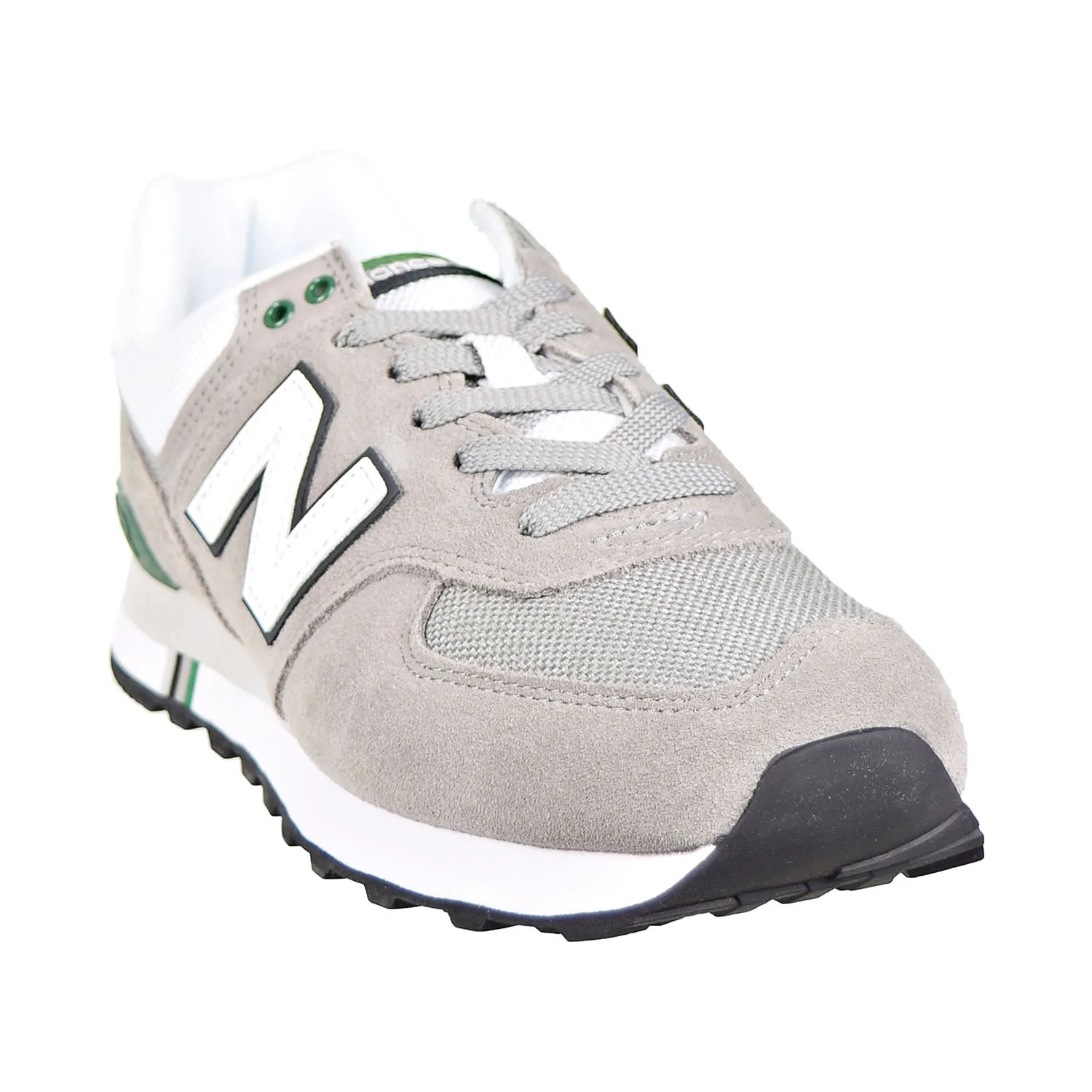 New Balance 574 Men's Shoes Grey/White/Dark Green