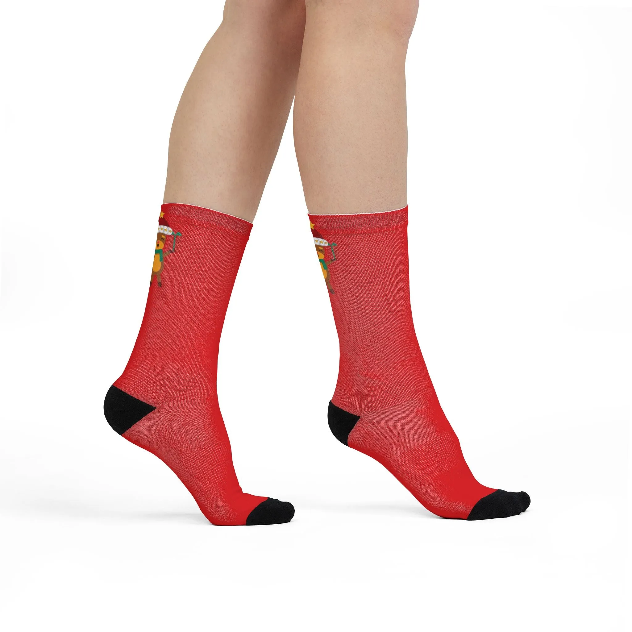 New Year Sublimation Crew Socks