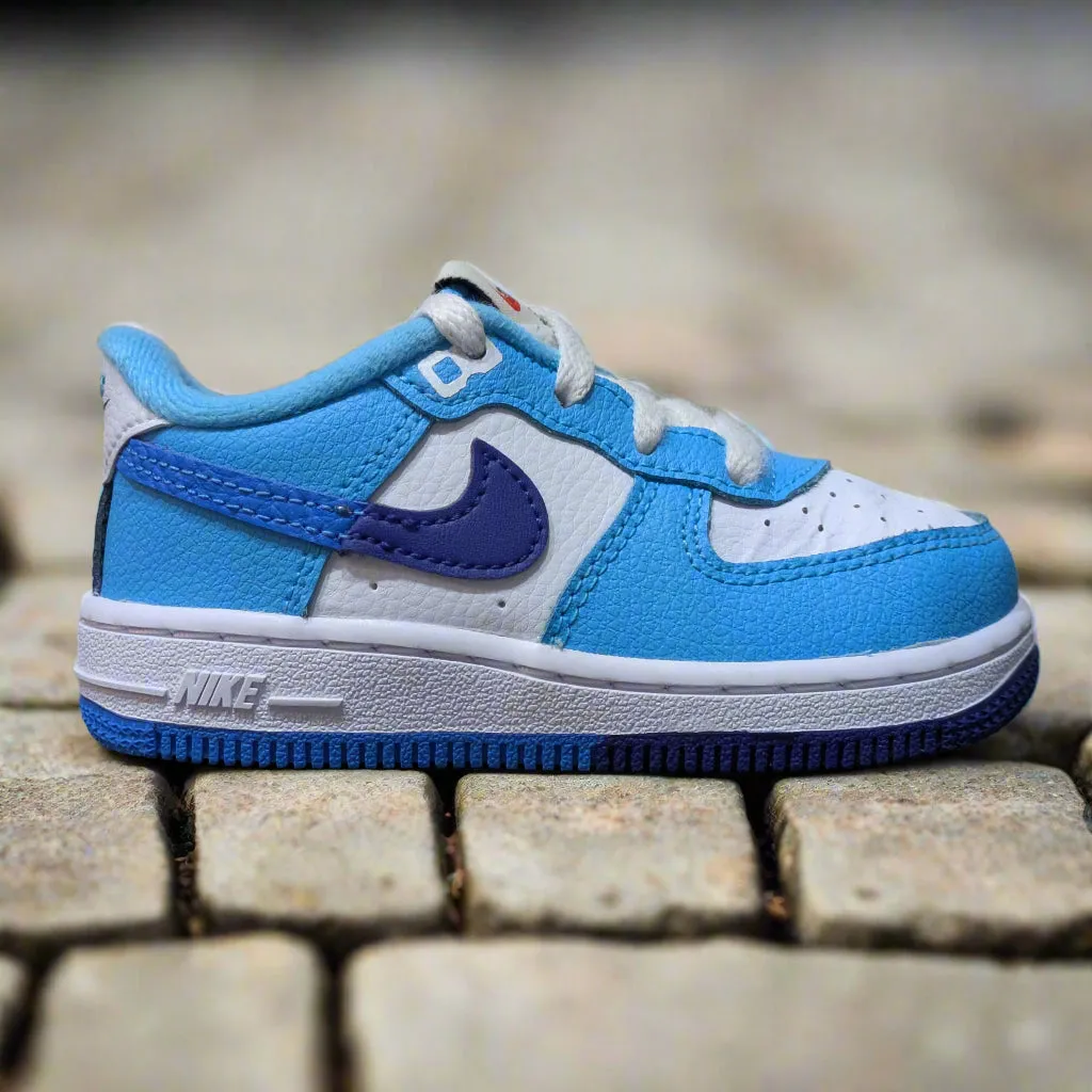 Nike DX2165-100 Baby Boy’s Force 1 LV8 2 Infant/Toddler Sneakers – White/Light Photo Blue