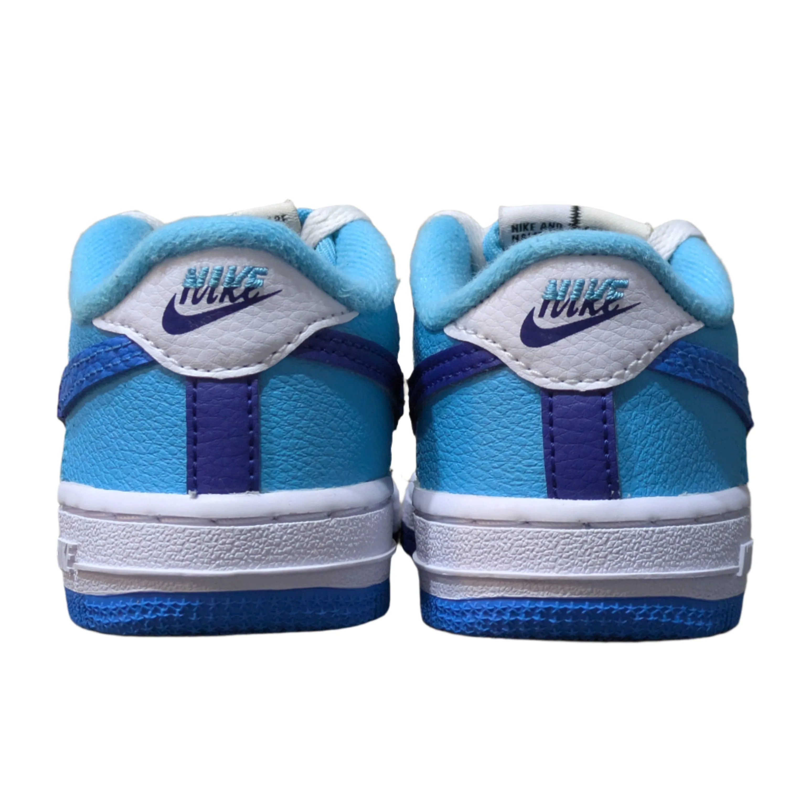 Nike DX2165-100 Baby Boy’s Force 1 LV8 2 Infant/Toddler Sneakers – White/Light Photo Blue