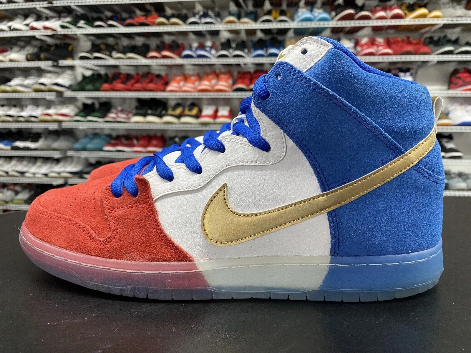 Nike SB Dunk High Tricolor (USA) Red White Blue 313171-674 Men's Size 12