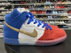 Nike SB Dunk High Tricolor (USA) Red White Blue 313171-674 Men's Size 12