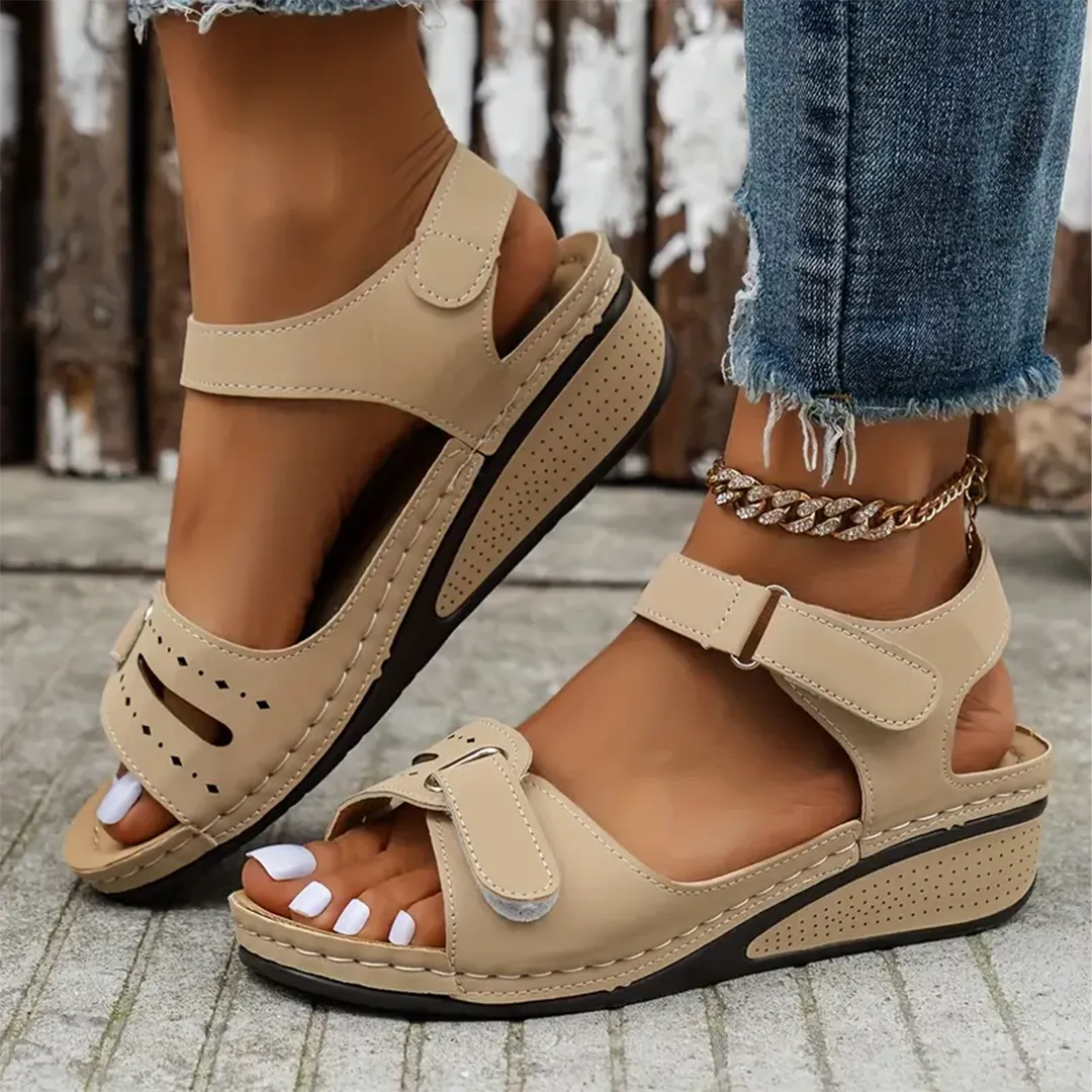 Nolwenn™ - Comfortable and Elegant Sport Wedge Sandals