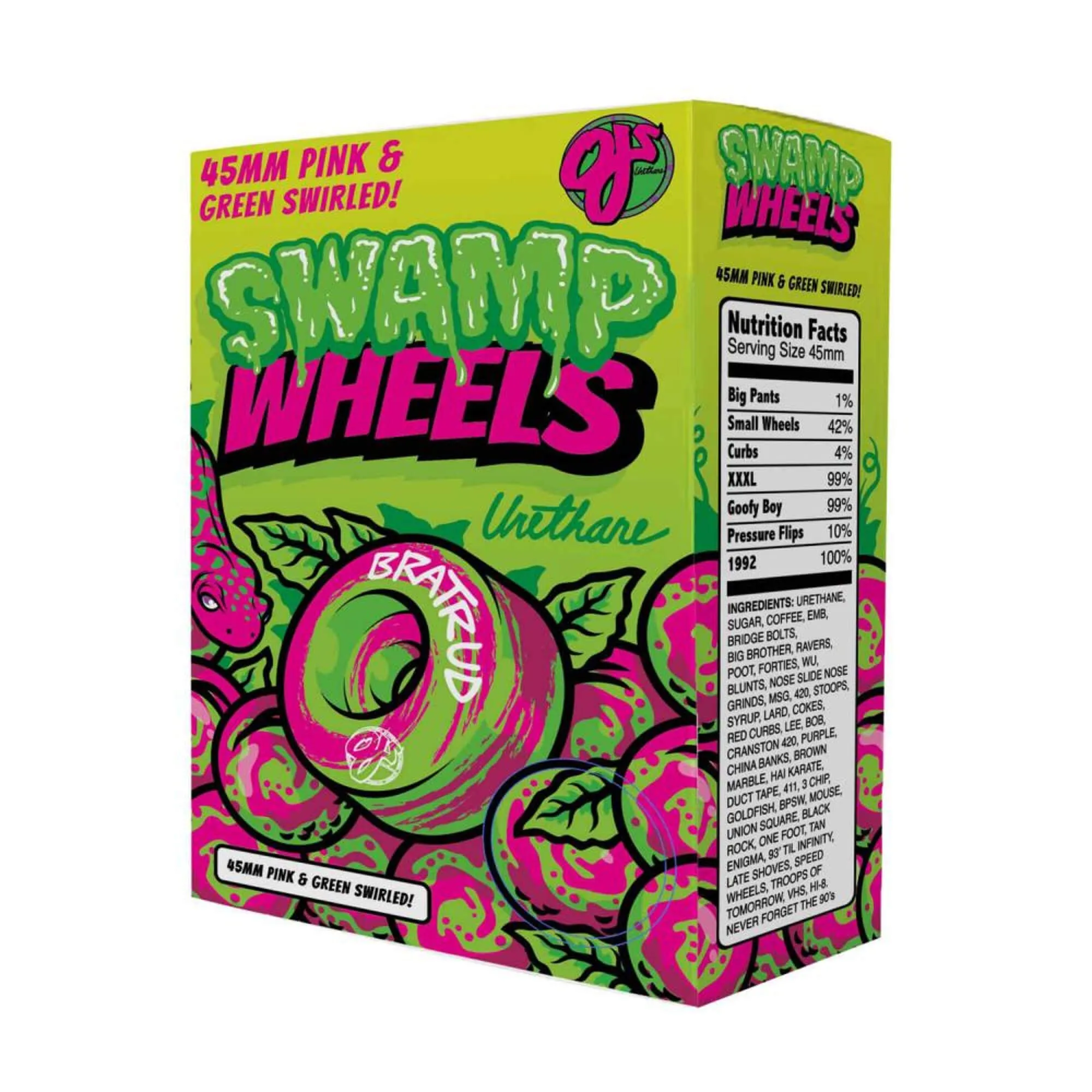 OJ Wheels Swamp Berries | 99a Pink / Green Swirls