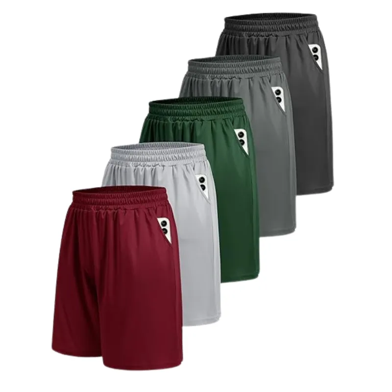 Pack 5 Quick Dry Basketball Shorts – Designed for Comfort
