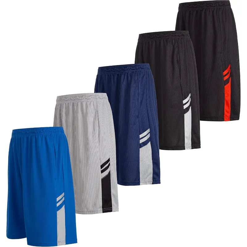 Pack Of 5 Performance Athletic Shorts With Pockets