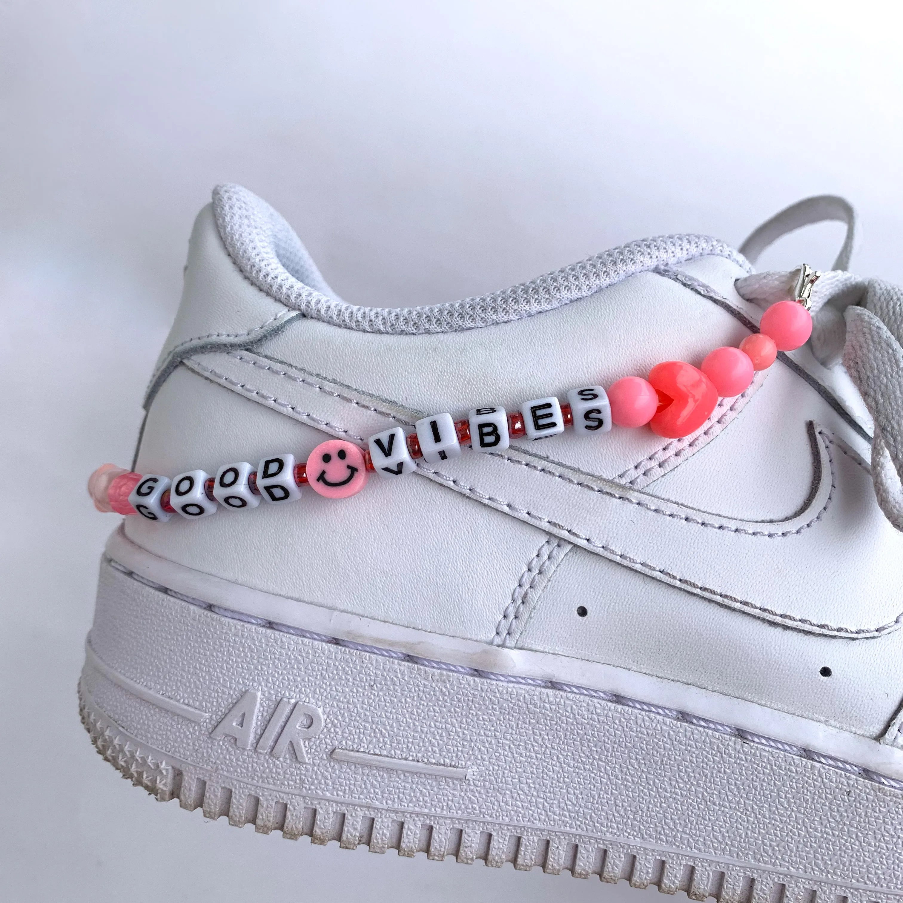 Pink “Good Vibes” Shoe Charm