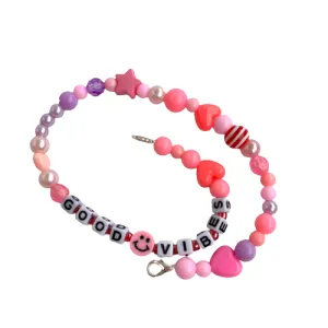 Pink “Good Vibes” Shoe Charm