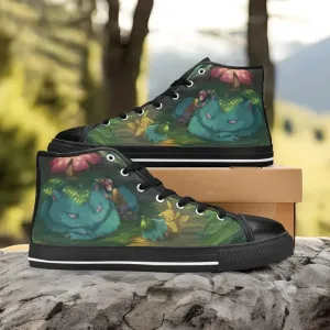 Pokemon Bulbasaur Shoes High Top Sneakers for Kids and Adults
