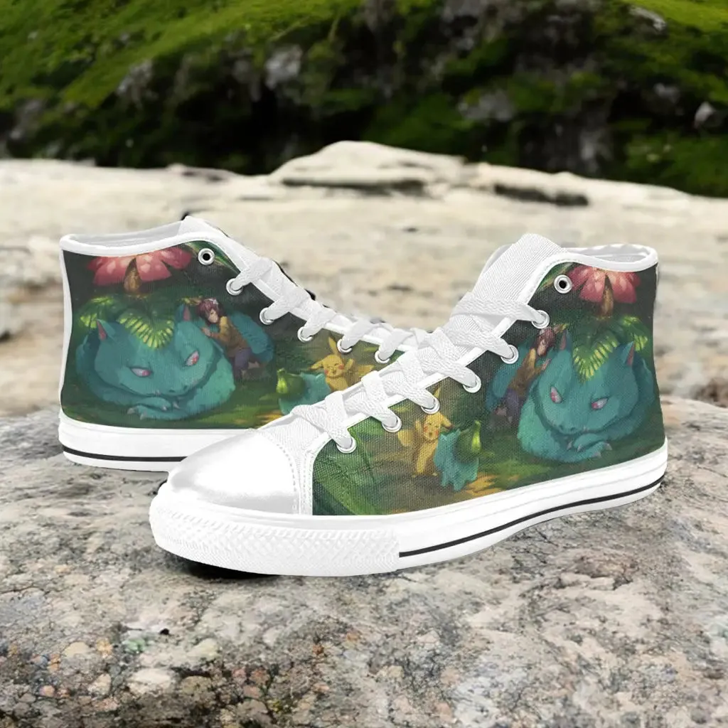 Pokemon Bulbasaur Shoes High Top Sneakers for Kids and Adults