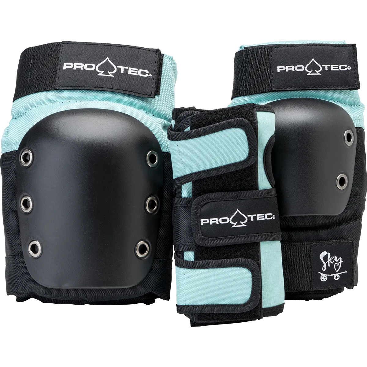 Pro-Tec JR. Street Gear 3 Pack Open Back Pad Set - Sky Brown